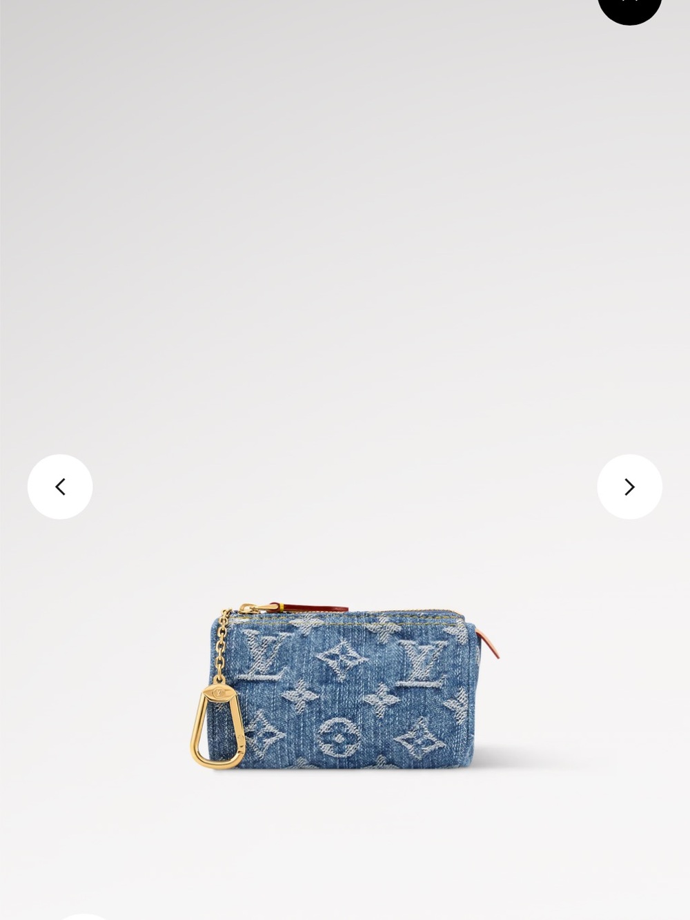 New in Box Louis Vuitton Trousse Speedy in Blue Denim